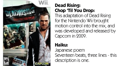 Haiku Review - Dead Rising Chop Til You Drop Review Teaser