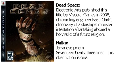 Haiku Review - Dead Space (PS3)