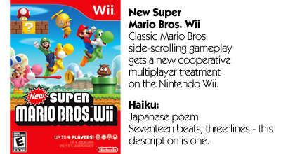 Haiku Review - New Super Mario Bros. Wii